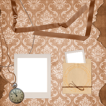 Vintage Memories Scrapbook Background PNG with transparent background