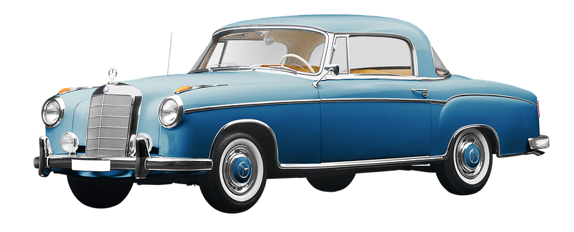 Vintage Mercedes Benz Coupe PNG with transparent background