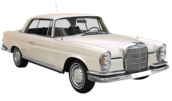 Vintage Mercedes Benz Coupe PNG with transparent background