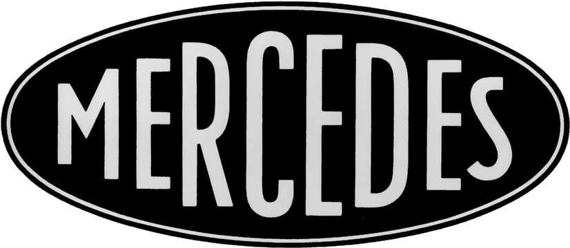 Vintage Mercedes Logo Blackand White