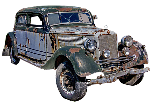 Vintage Mercedes Rustic Charm PNG with transparent background