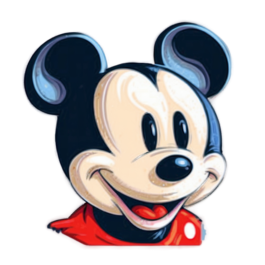 Vintage Mickey Mouse Drawing PNG 05032024 PNG with transparent background