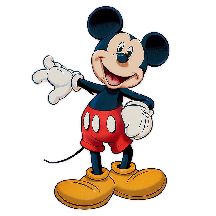 Vintage Mickey Mouse Drawing Png 06292024