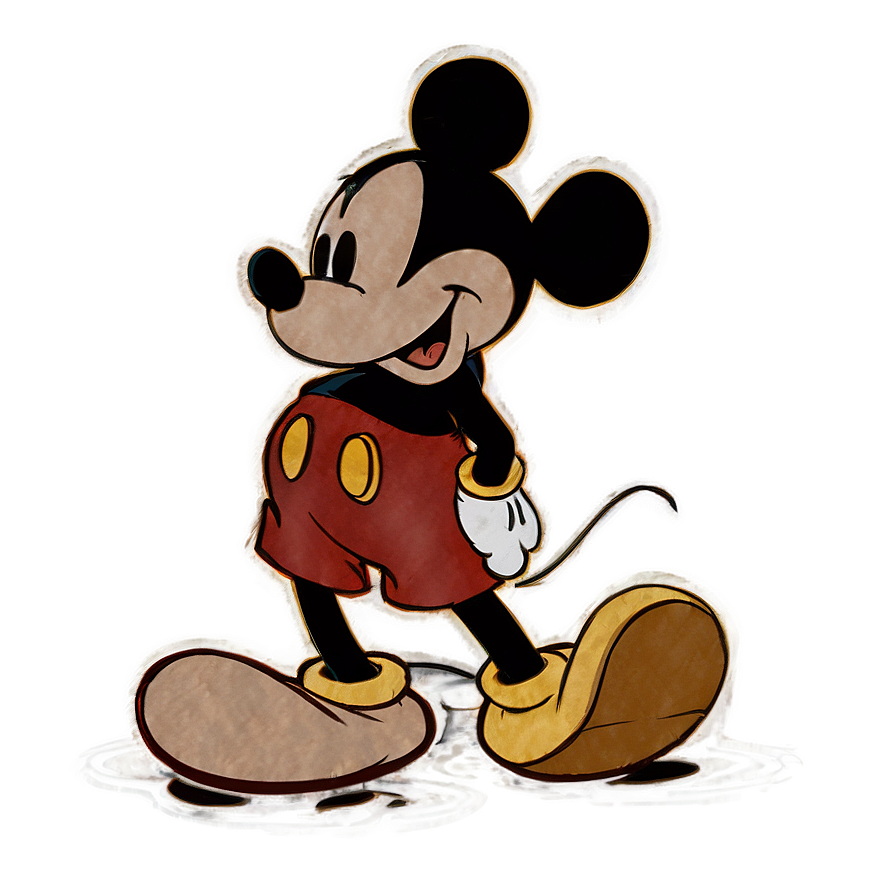 Vintage Mickey Mouse Drawing Png Rmx5