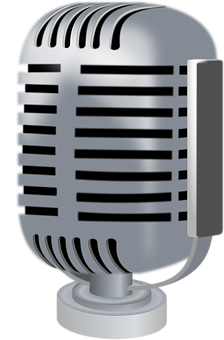 Vintage Microphone Illustration PNG with transparent background