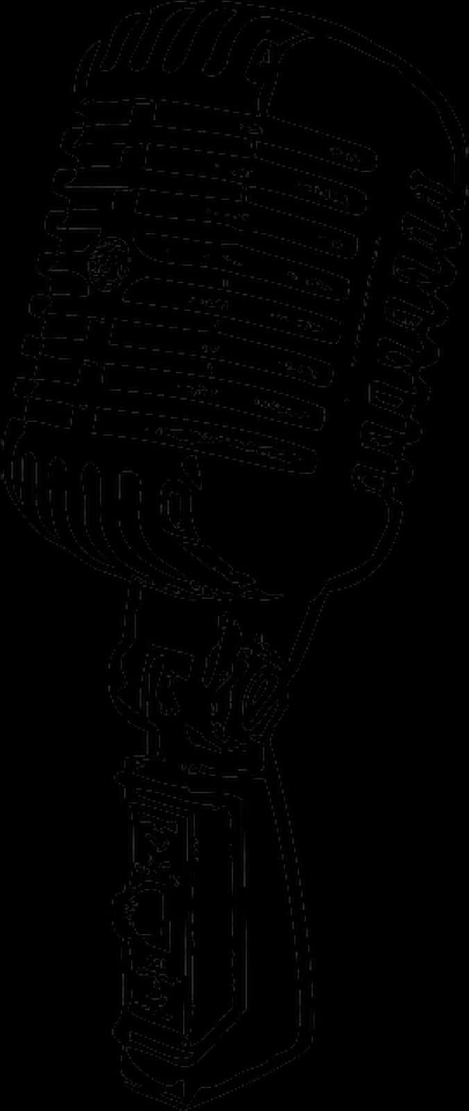 Vintage Microphone Silhouette