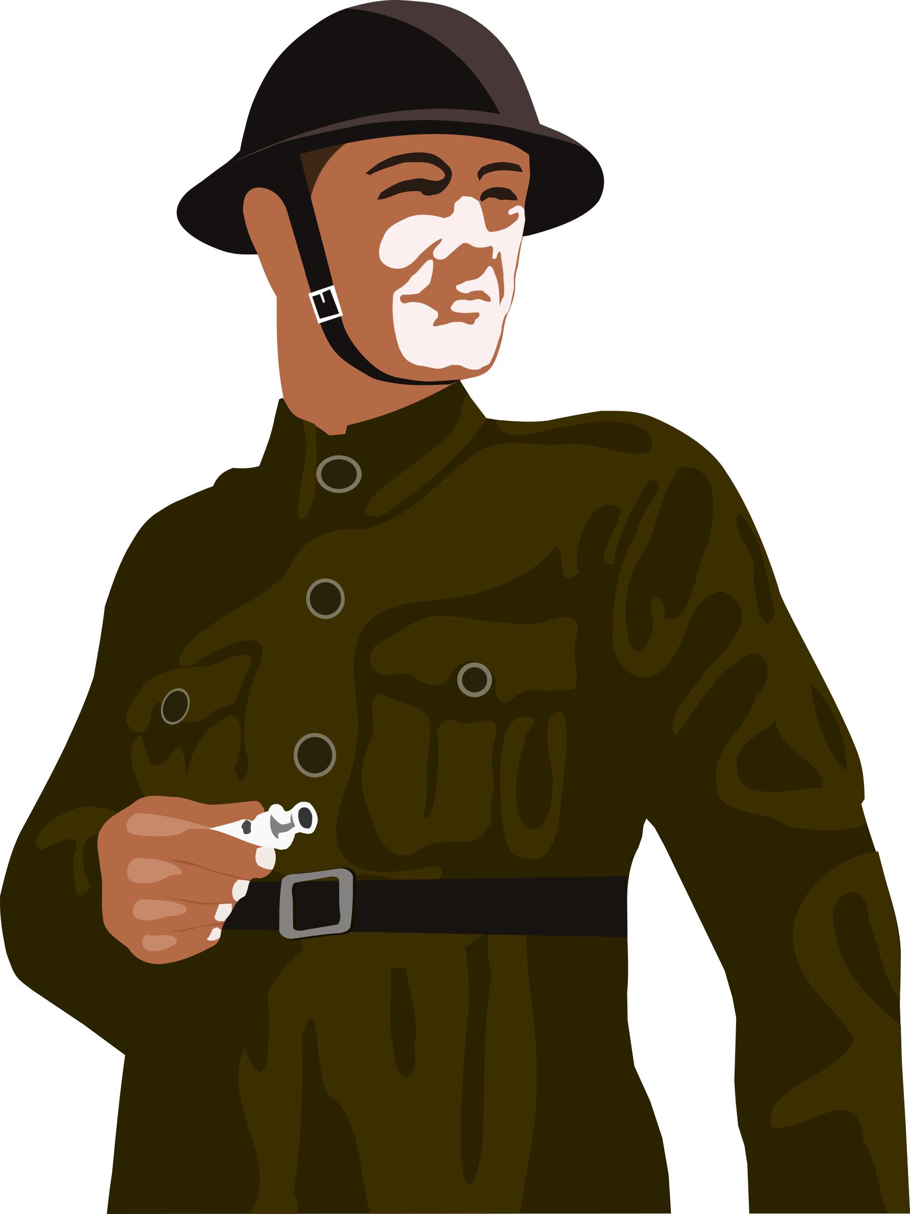 Vintage Military Officer Illustration