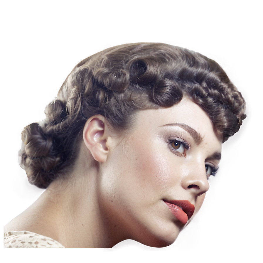 Vintage Model Portrait PNG 06112024 PNG image with a transparent background, free high-resolution download