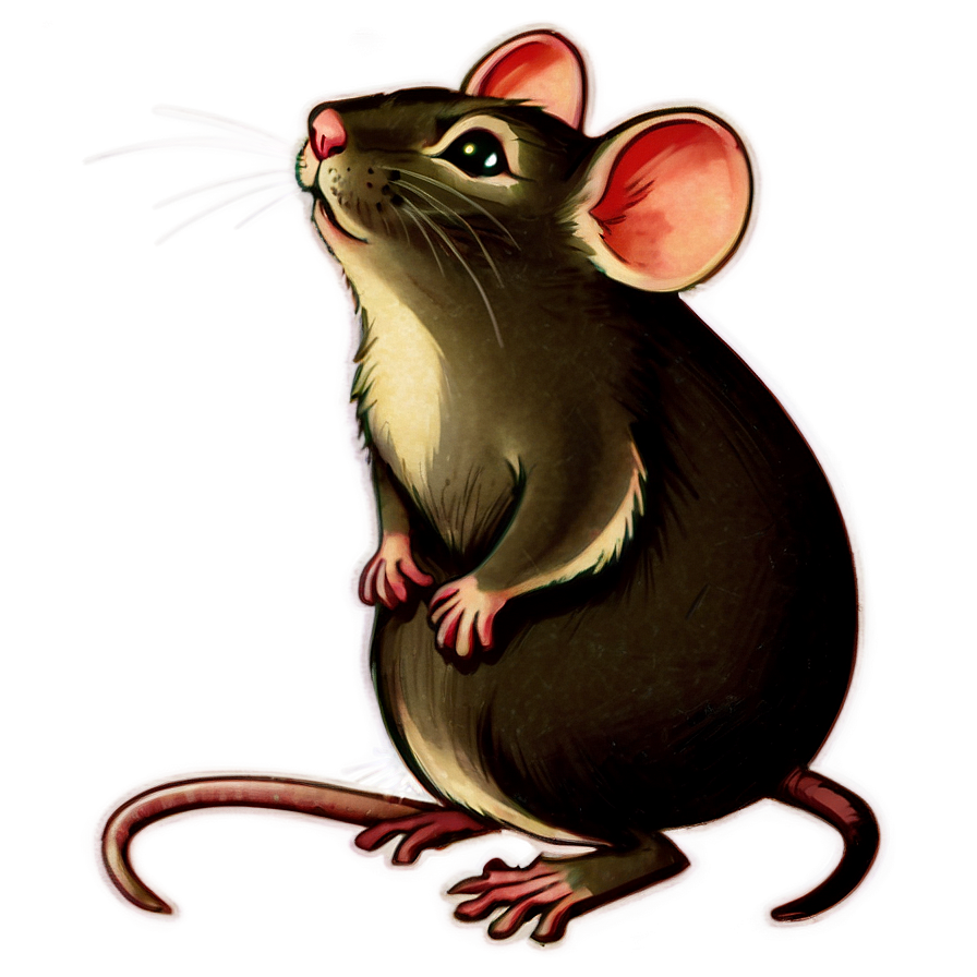 Vintage Mouse Illustration Png 45