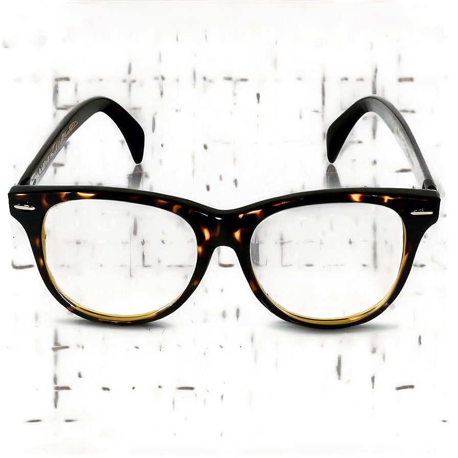 Vintage Nerd Glasses Png Deg3