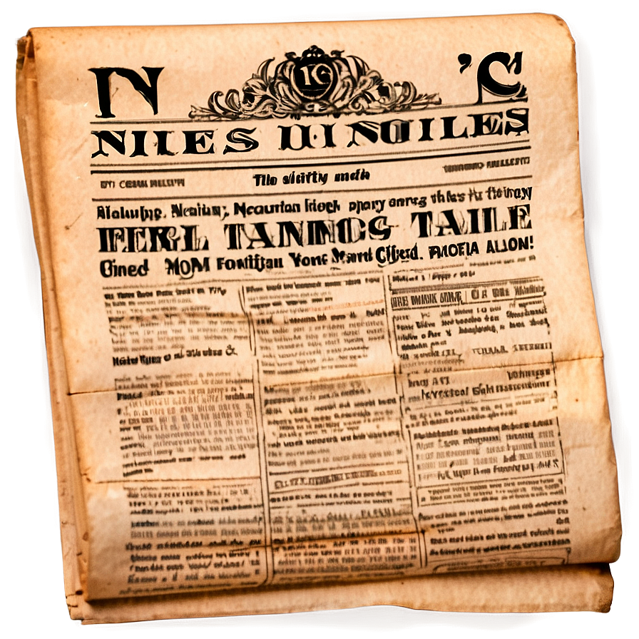 Vintage Newspaper PNG 68 PNG image with a transparent background, free high-resolution download