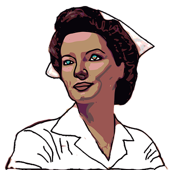 Vintage Nurse Illustration PNG with transparent background