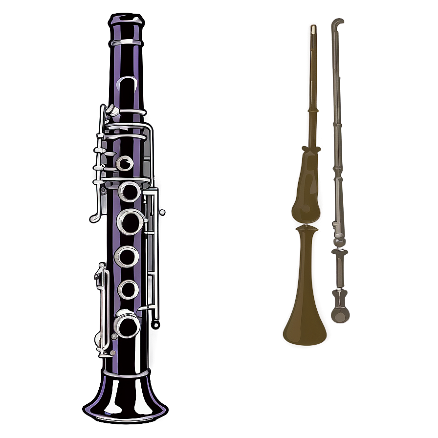 Vintage Oboe Illustration Png 86