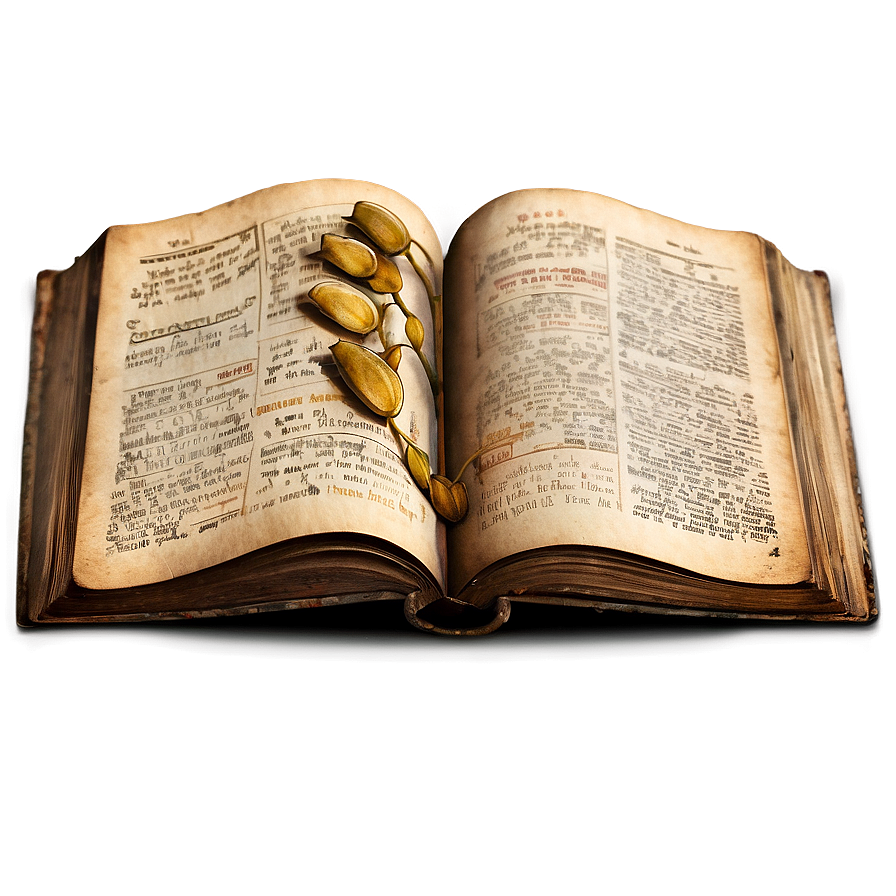 Vintage Open Book PNG 10 PNG with transparent background