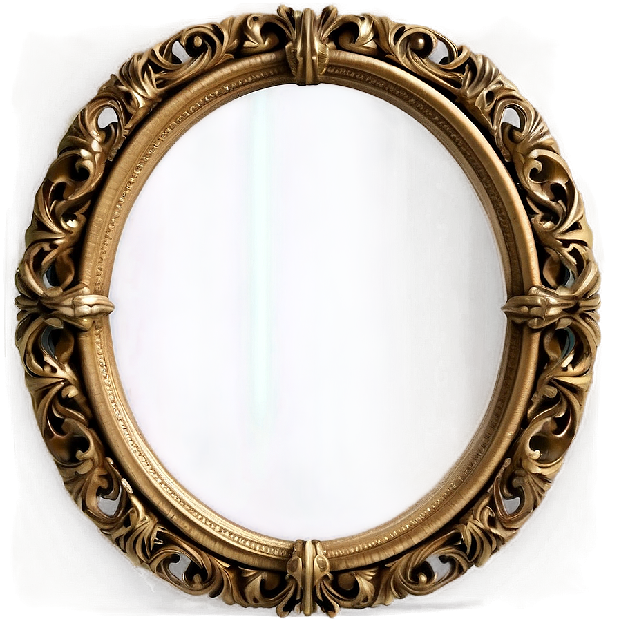 Vintage Oval Mirror Frame Png 05252024