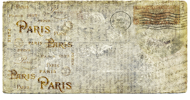 Vintage Paris Postcard Texture