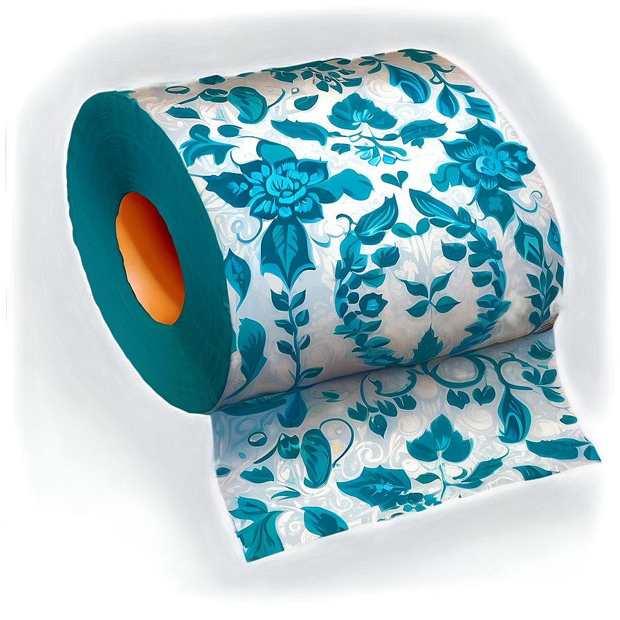 Vintage Pattern Toilet Tissue Roll Png 06282024