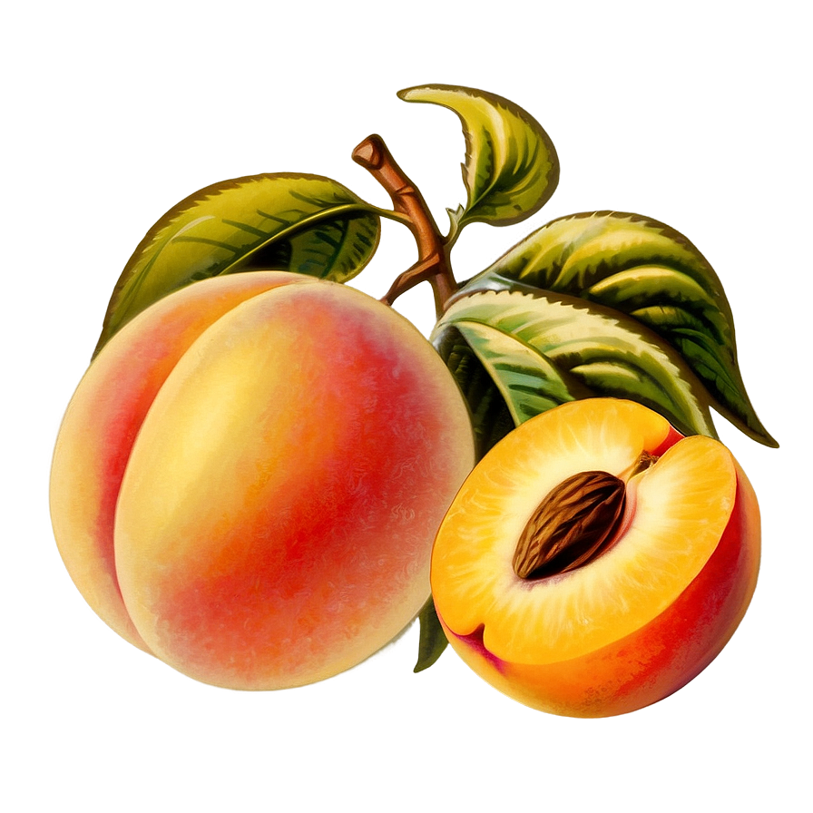 Vintage Peach Poster Png 05242024