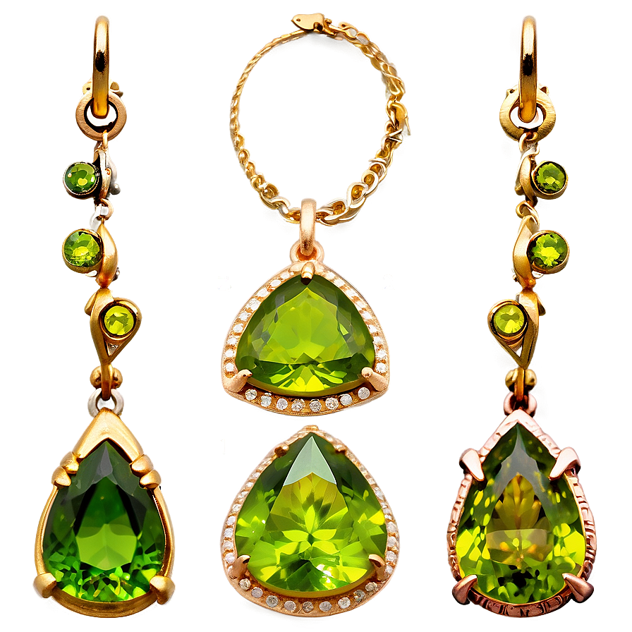 Vintage Peridot Jewelry Png Jyt65