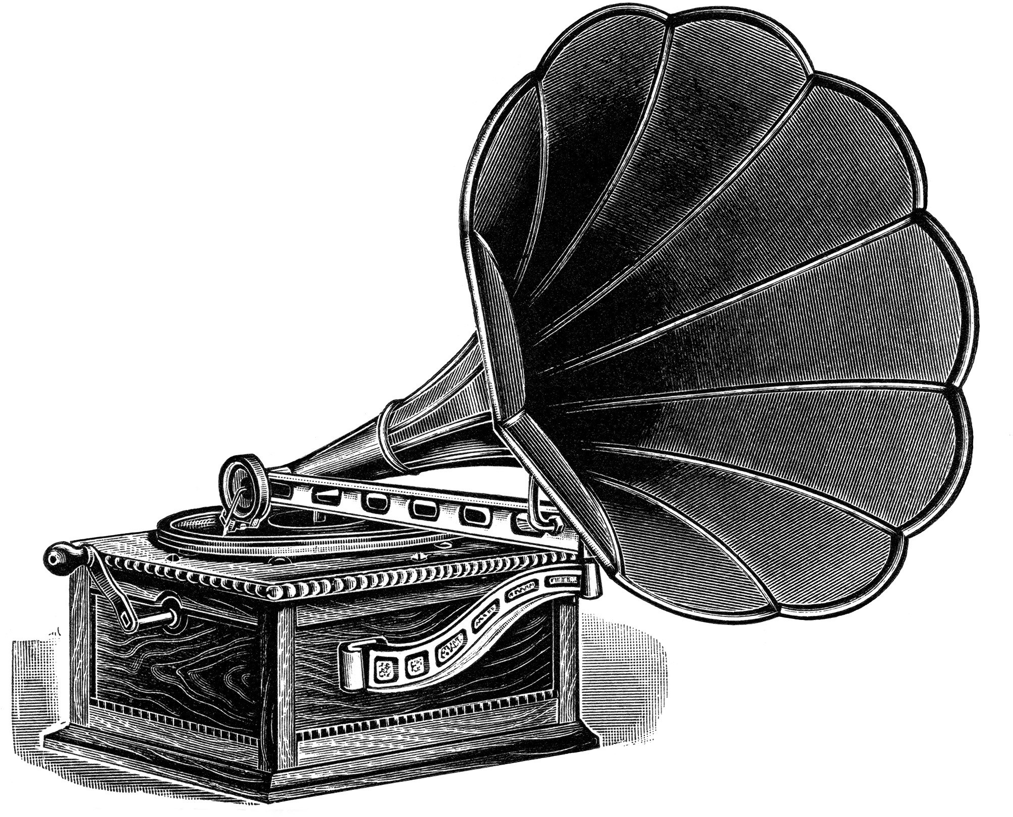 Vintage Phonograph Illustration