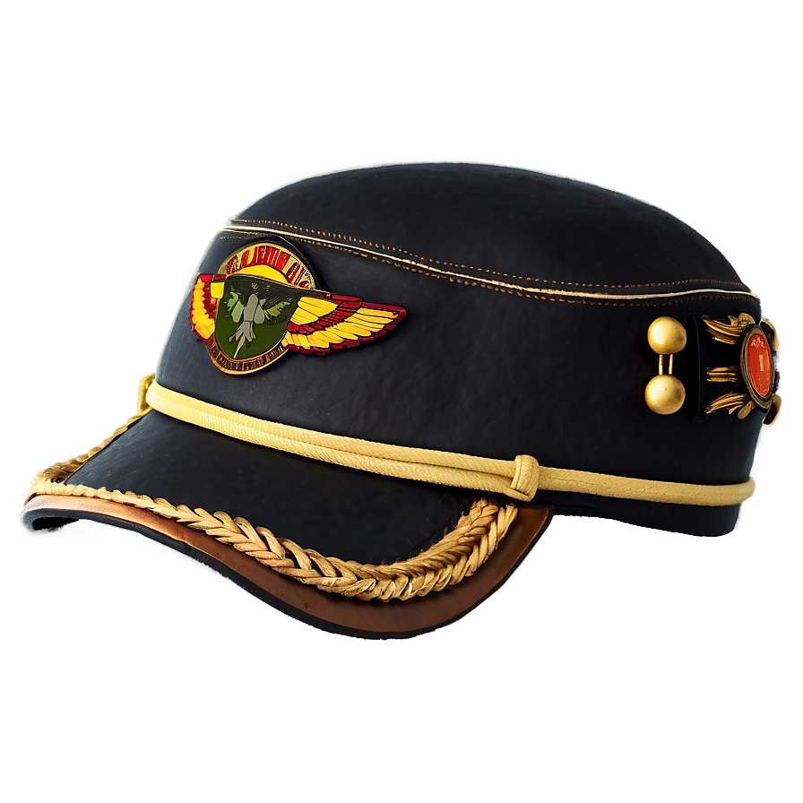 Vintage Pilot Hat PNG art PNG with transparent background