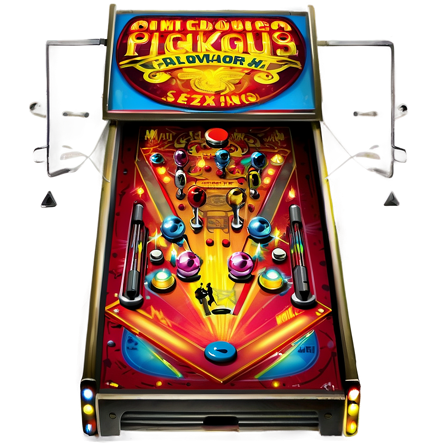 Vintage Pinball Game Png Fny7