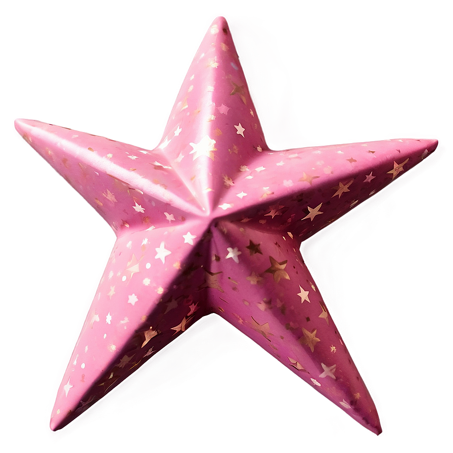 Vintage Pink Stars Png 06122024