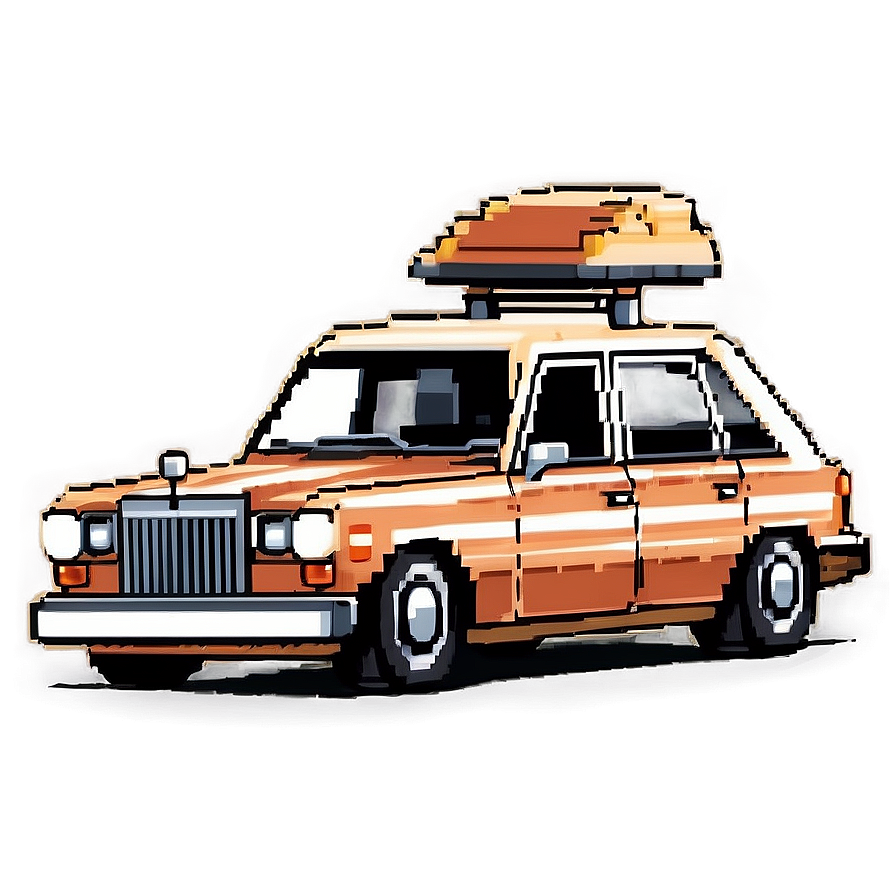 Vintage Pixel Car Png Vwx