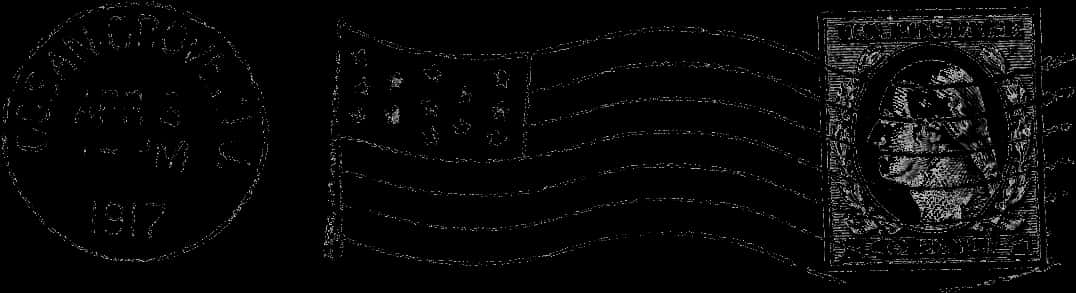 Vintage Postage Stamps U S A1917 PNG with transparent background