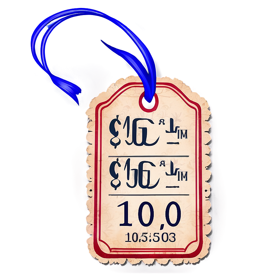 Vintage Price Tag Style Png 78