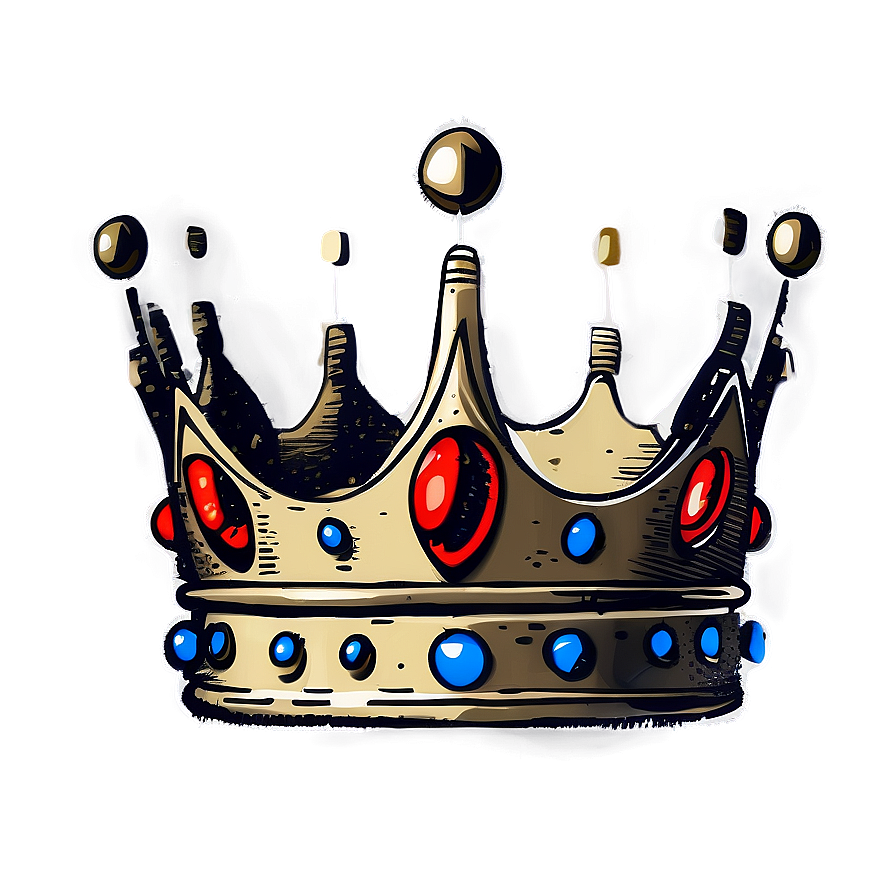 Vintage Prince Crown Sketch Png Utb