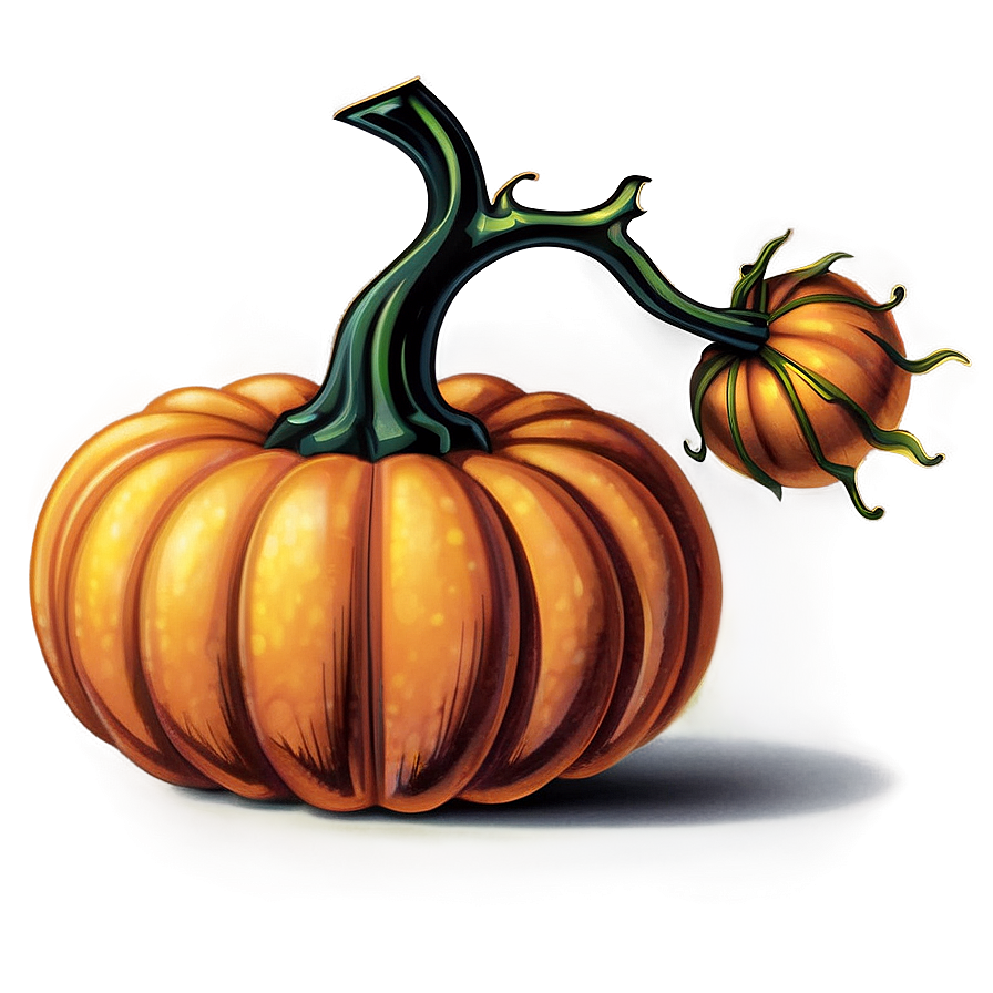 Vintage Pumpkin Clipart Png 06132024