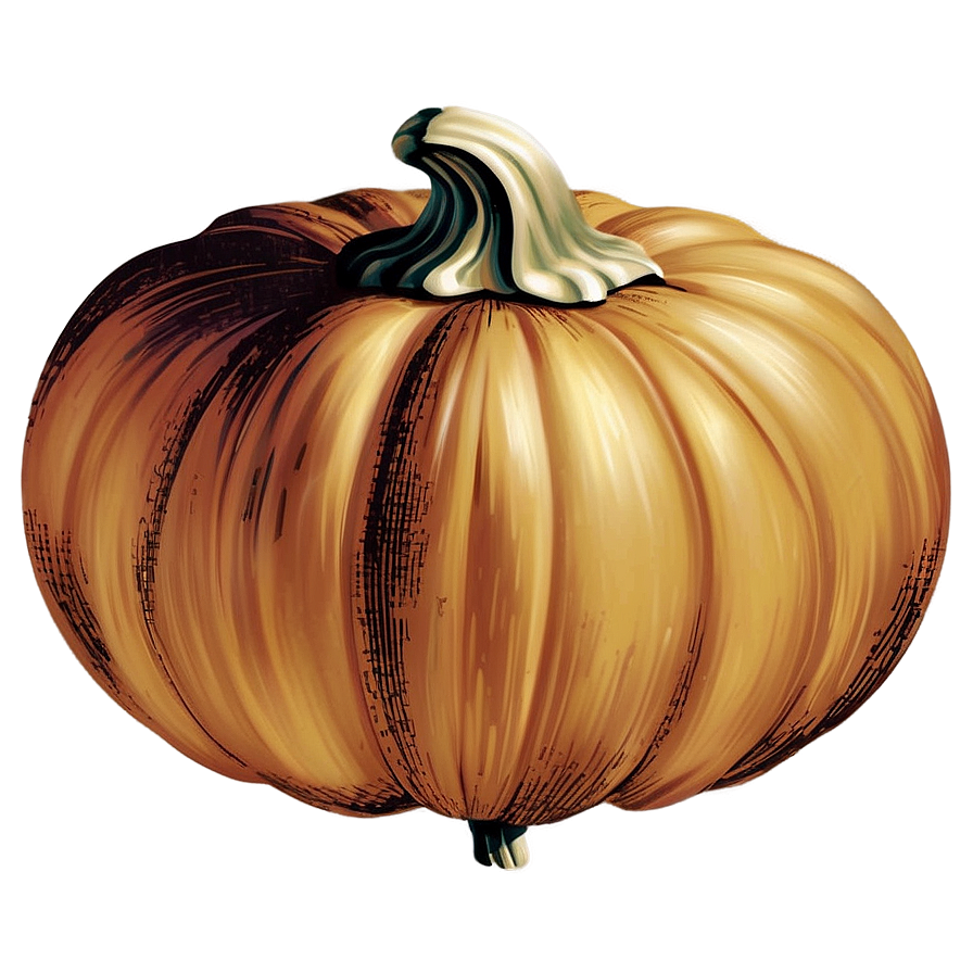 Vintage Pumpkin Illustration Png 04292024