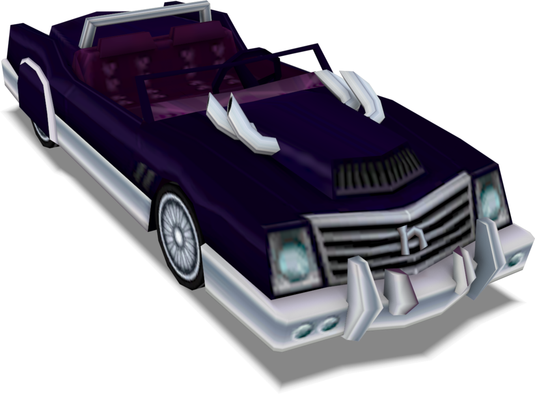 Vintage Purple Convertible3 D Model