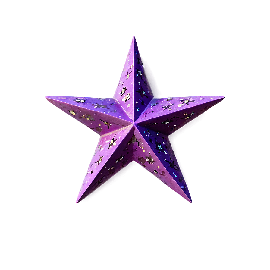 Vintage Purple Star Png 06252024