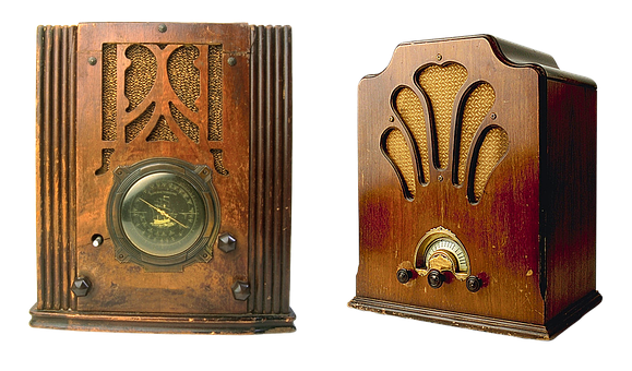 Vintage Radio Collection PNG with transparent background