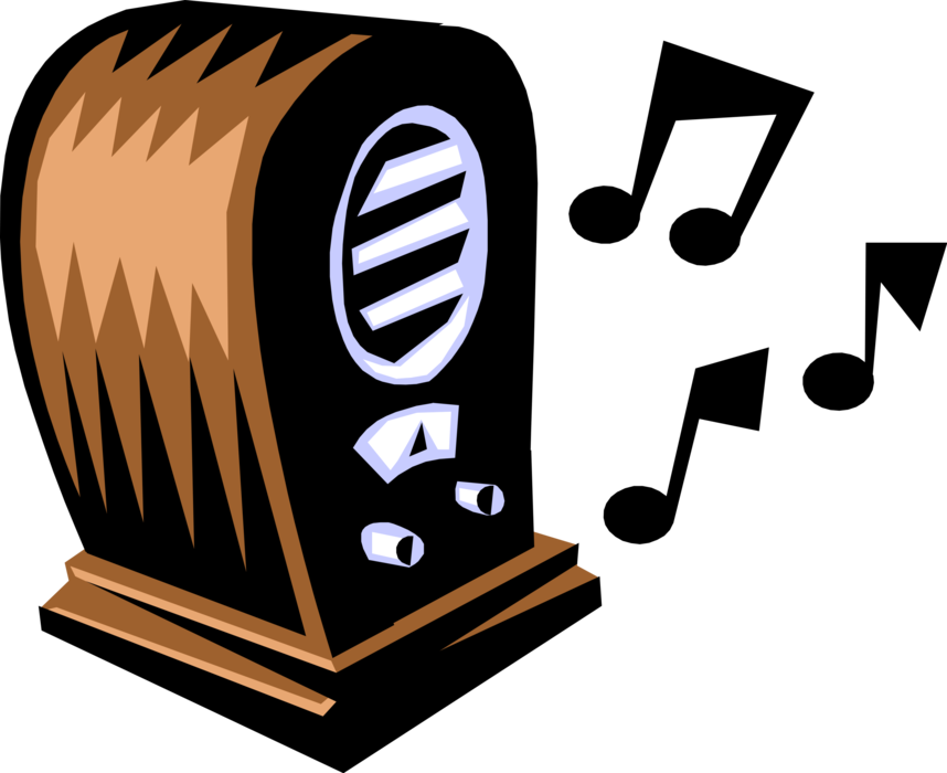 Vector Illustration Of Vintage Radio For Receiving - Cartoon Radios In The 1920s, HD Png Download PNG with transparent background