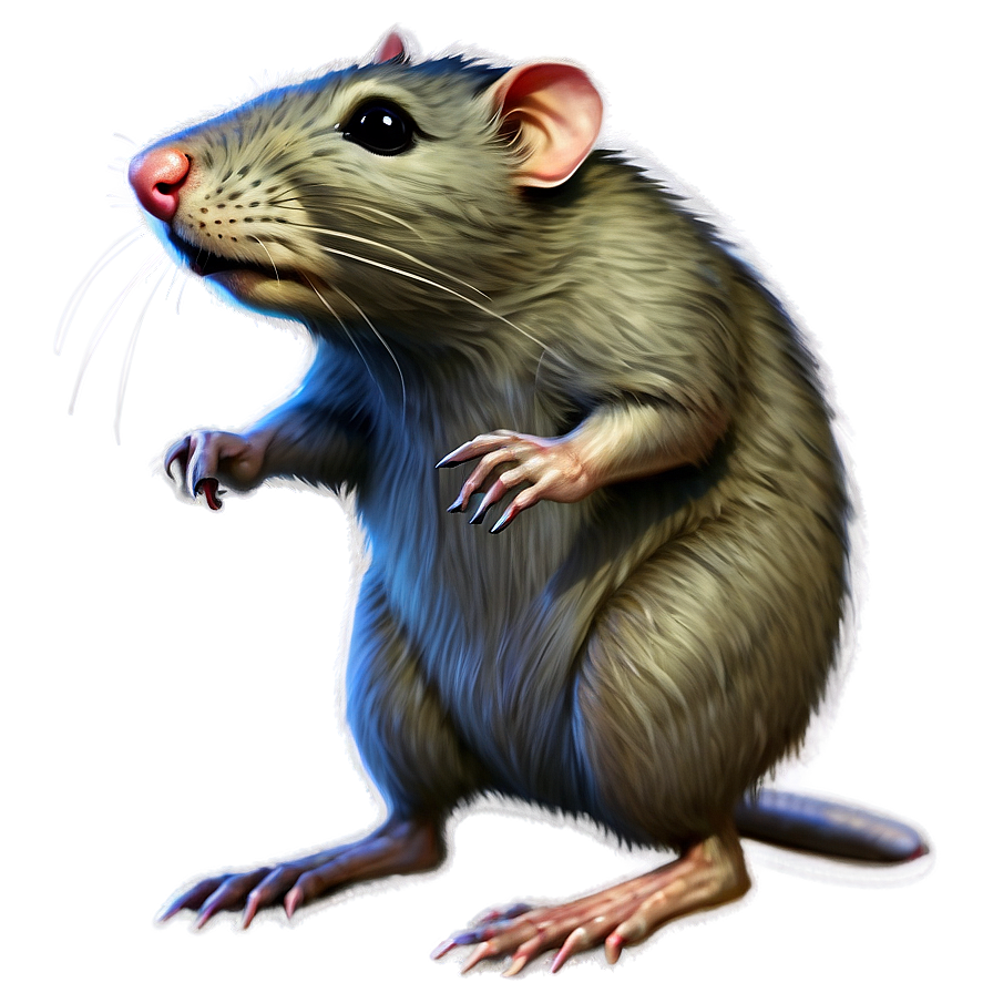 Vintage Rat Drawing PNG 05042024 PNG with transparent background