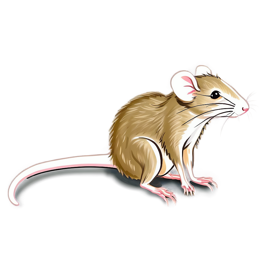 Vintage Rat Drawing PNG 05042024 PNG with transparent background
