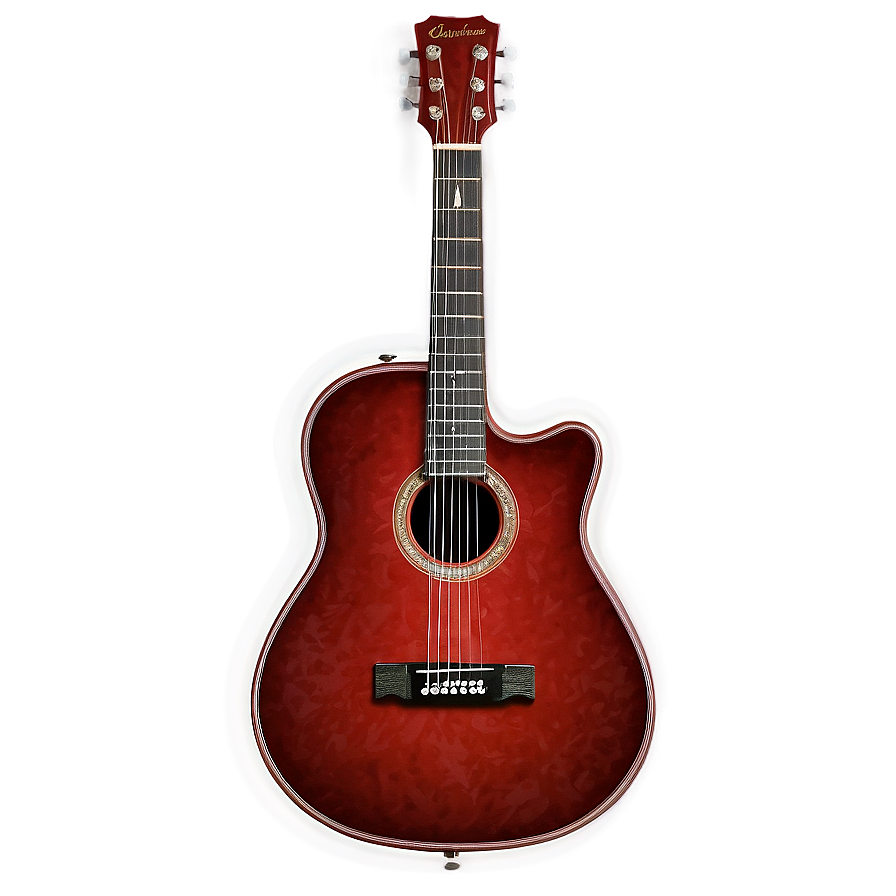 Vintage Red Guitar Png 06132024