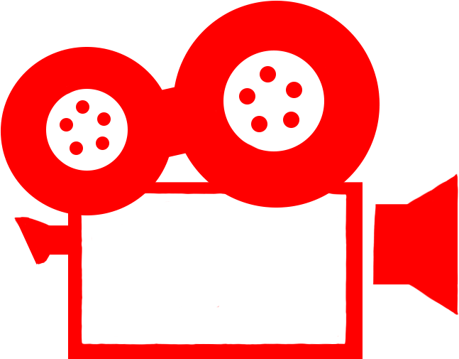 Vintage Red Movie Camera Icon