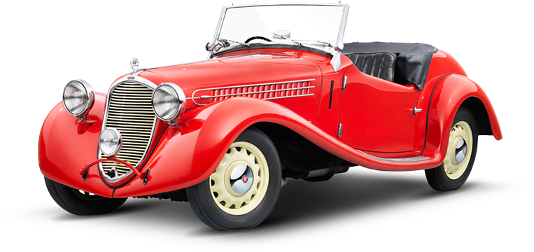 Vintage Red Sports Car Convertible