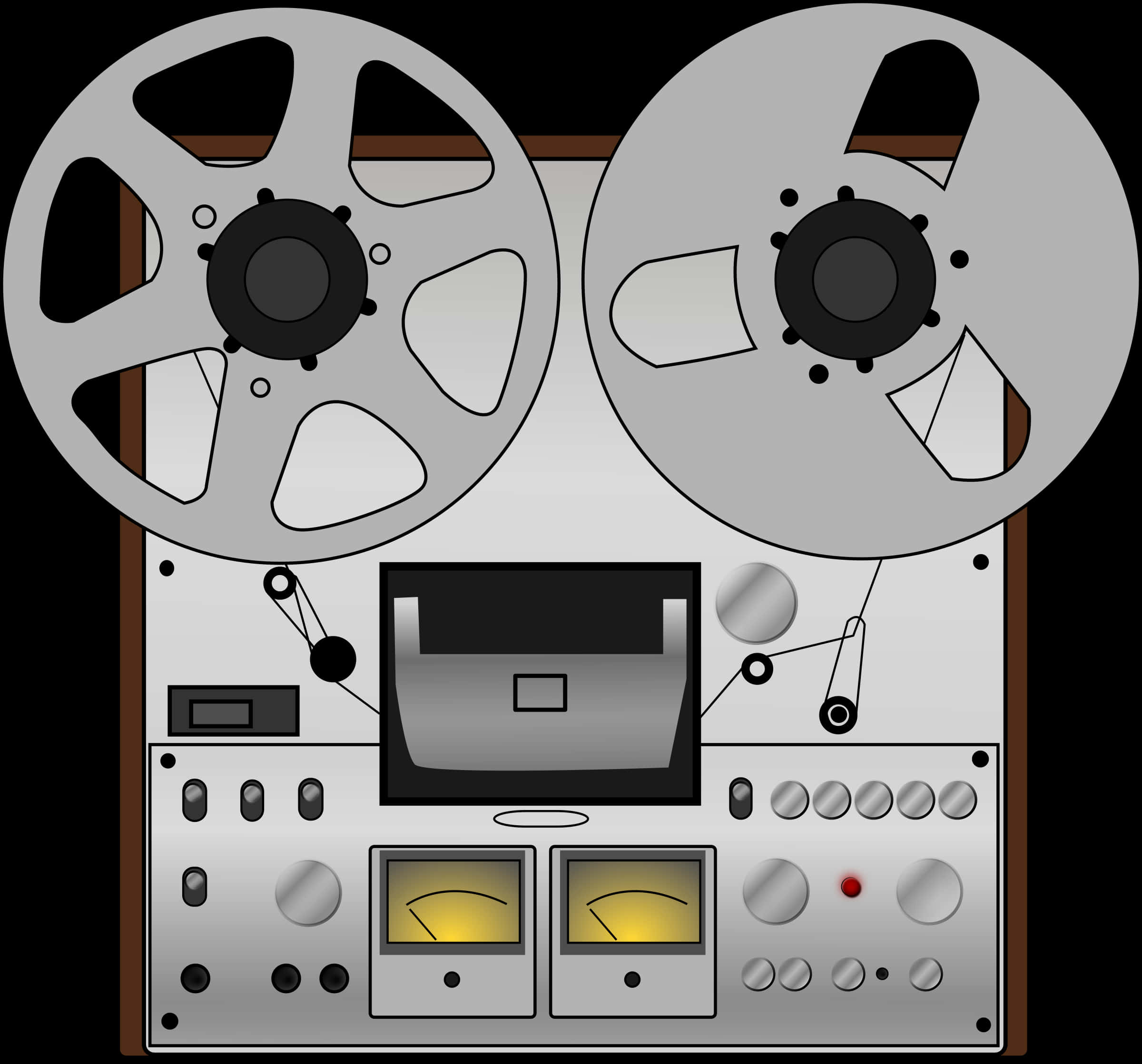 Vintage Reelto Reel Tape Recorder Illustration