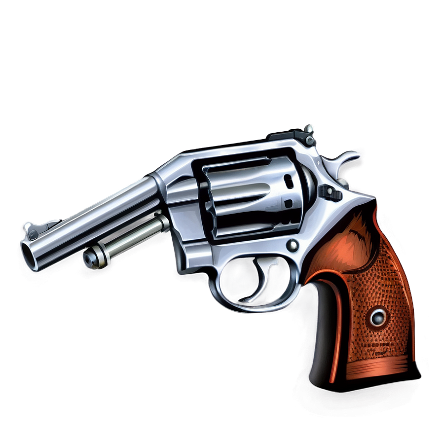 Vintage Revolver Illustration Png 05242024