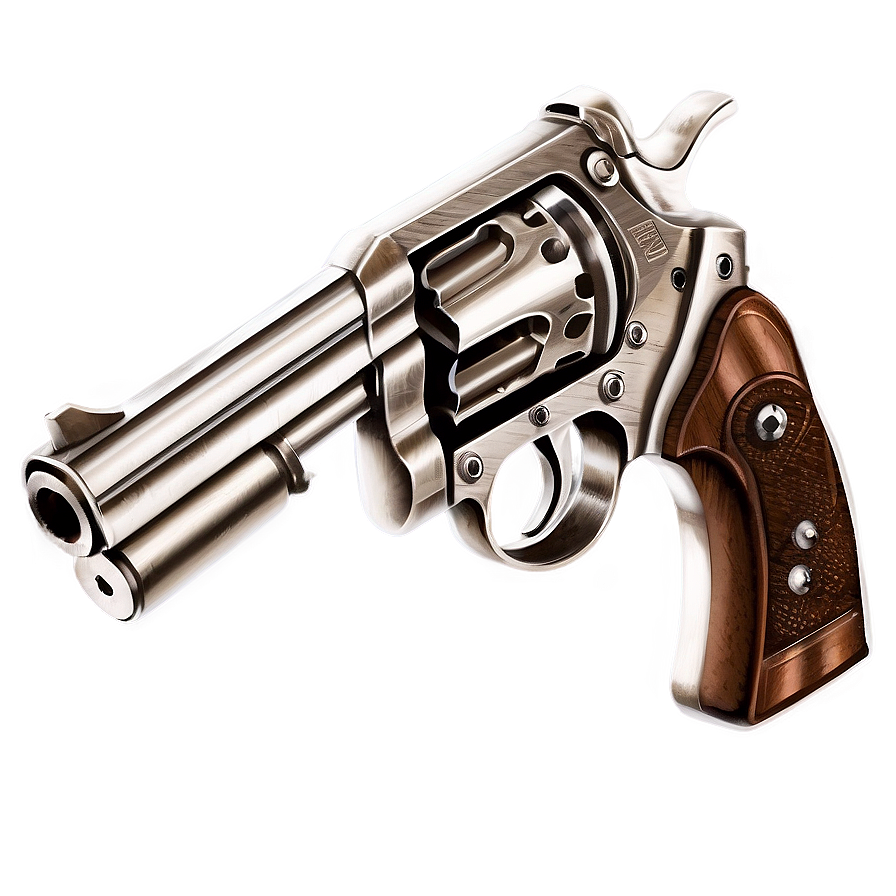 Vintage Revolver Illustration Png 05242024