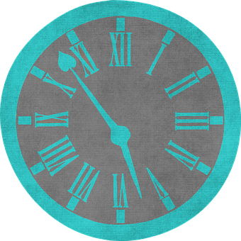 Vintage Roman Numerals Clock Texture PNG with transparent background