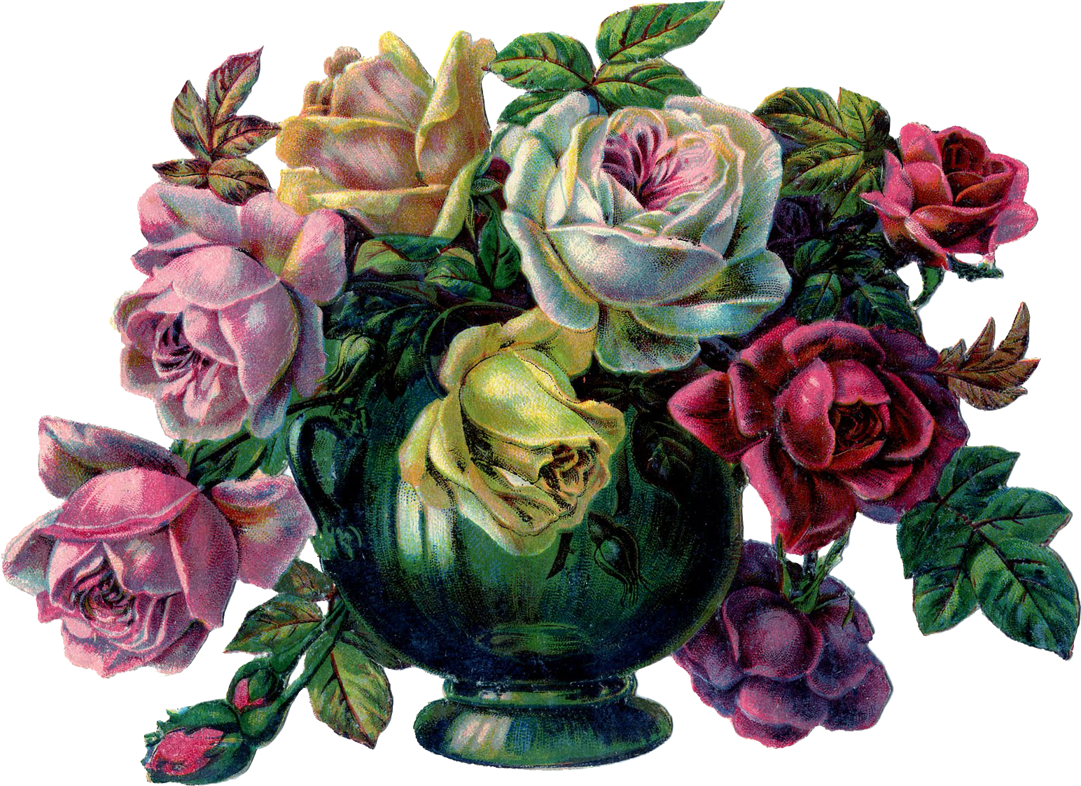 Vintage Rose Bouquet Artwork