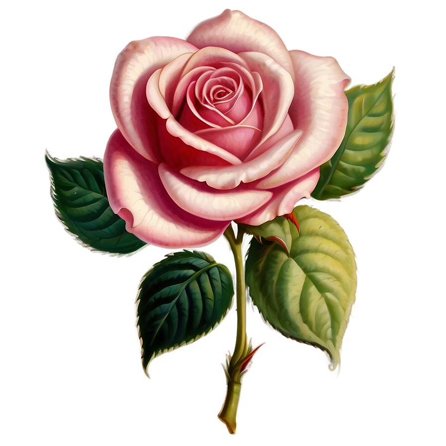 Vintage Rose Illustration Png 06292024