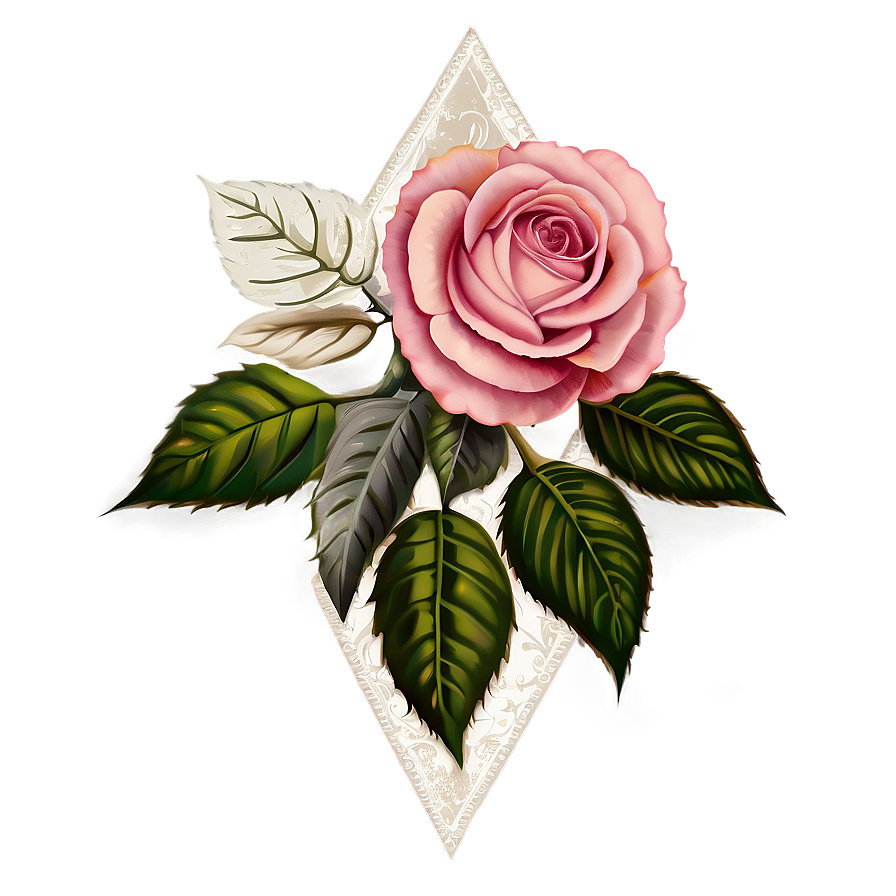 Vintage Rose Memento Png Ilk53