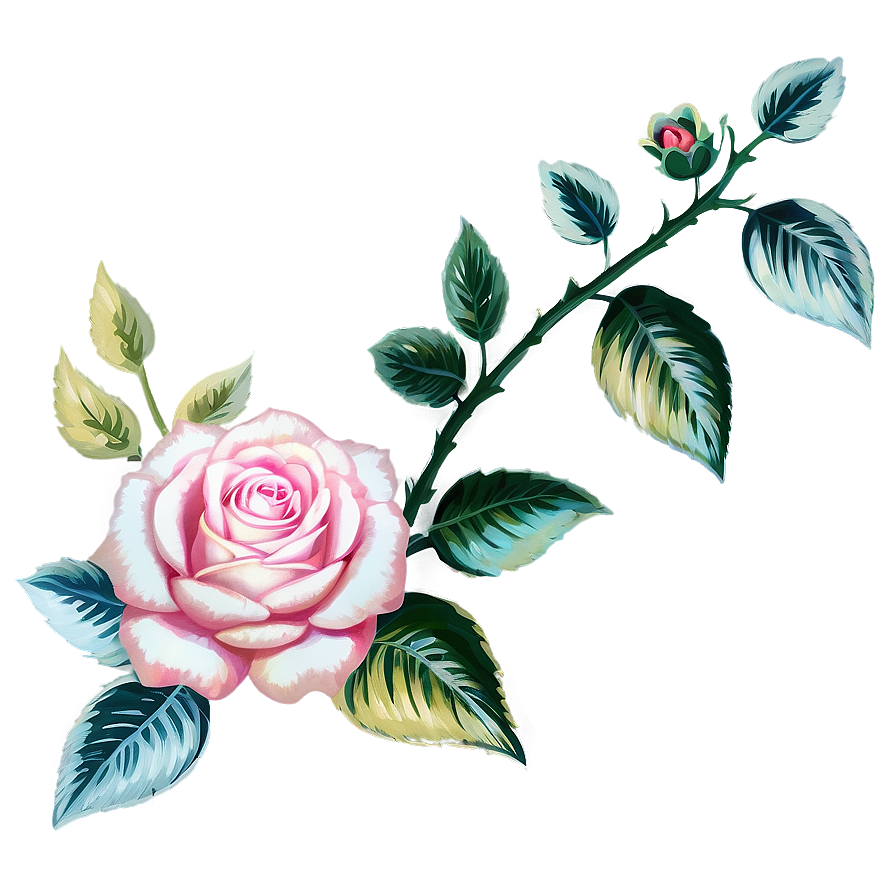 Vintage Rose Memory Png Gln